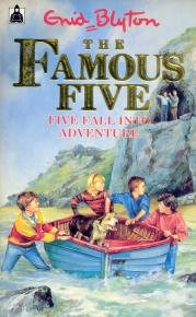 English bookcover: "Five fall into adventure"