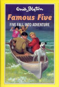 English bookcover: "Five fall into adventure"