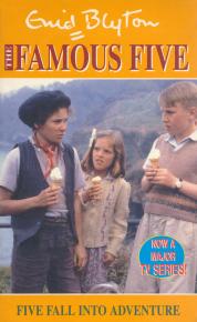 English bookcover: "Five fall into adventure"