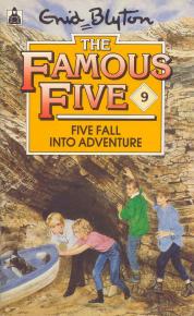 English bookcover: "Five fall into adventure"