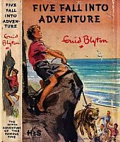 English bookcover: "Five fall into adventure"
