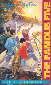 English bookcover: "Five fall into adventure"