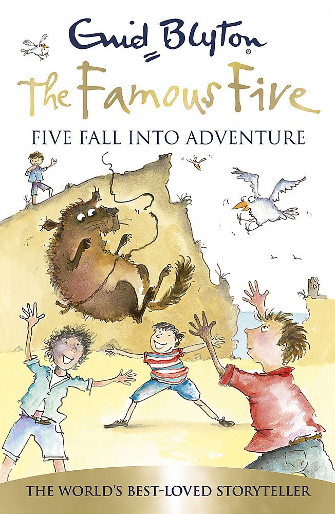 English bookcover: "Five fall into adventure"