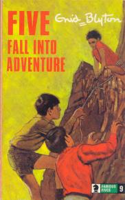 English bookcover: "Five fall into adventure"
