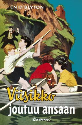 Finnish bookcover: "Viisikko joutuu ansaan"
