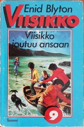 Finnish bookcover: "Viisikko joutuu ansaan"