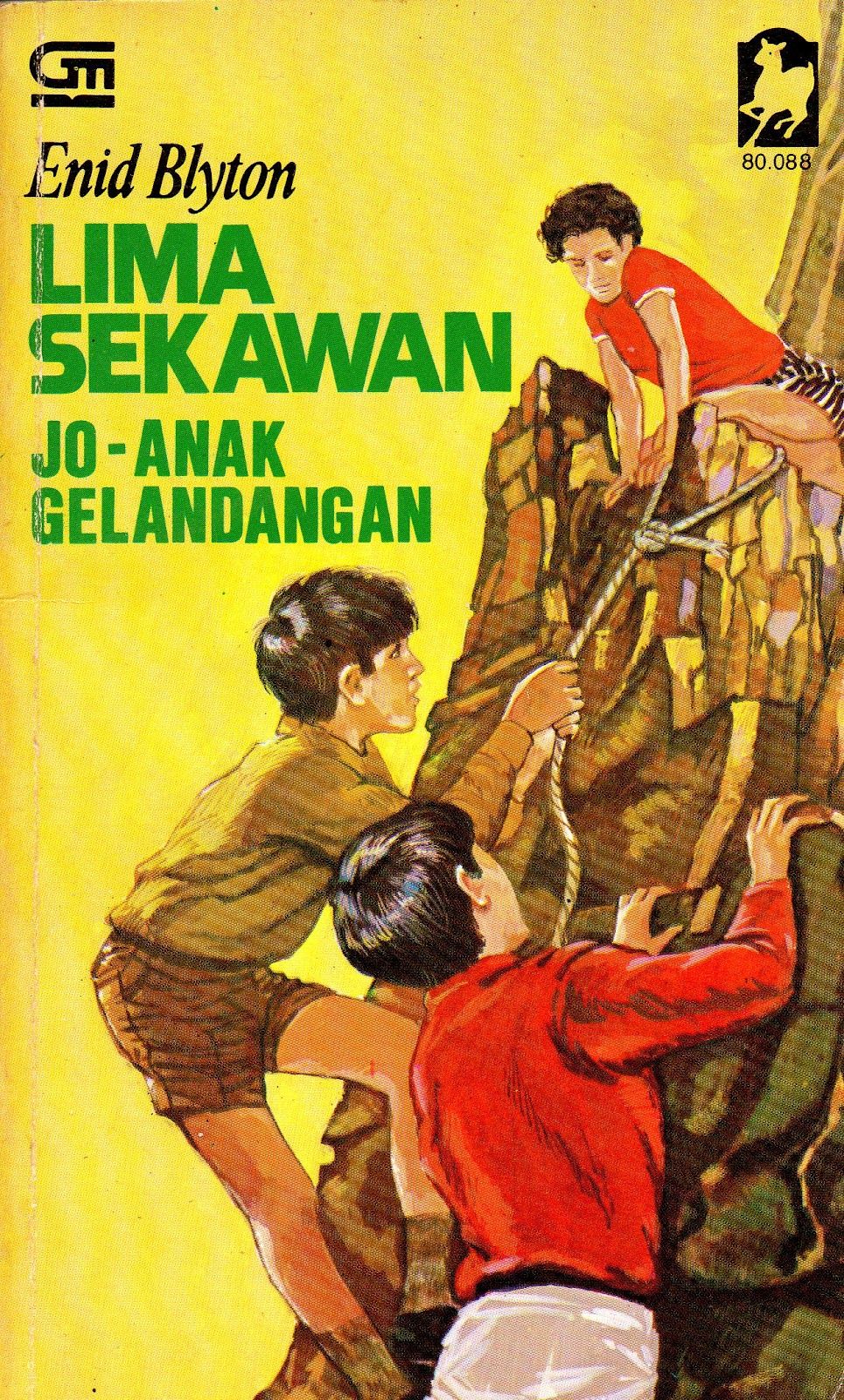 Indonesian bookcover: "Seri Lima Sekawan: Jo - Anak Gelandangan"