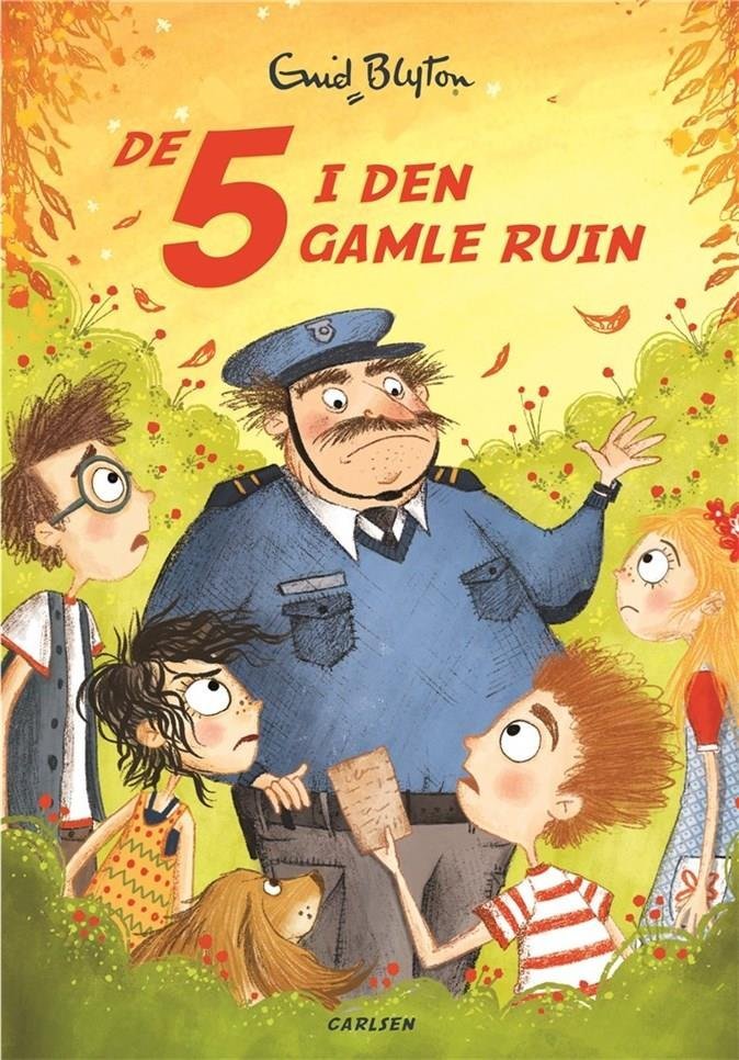Danish bookcover: "De fem i den gamie ruin / De 5 på vandretur"