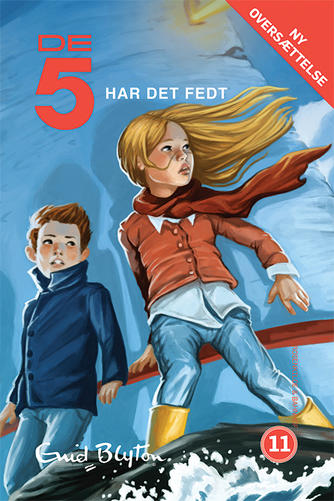 dänisches Buchcover: "De fem i zigøjnerlejren / De 5 har det fedt / De 5 og den gamle borg"