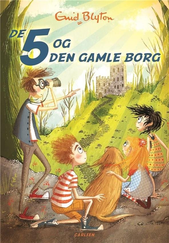 dänisches Buchcover: "De fem i zigøjnerlejren / De 5 har det fedt / De 5 og den gamle borg"
