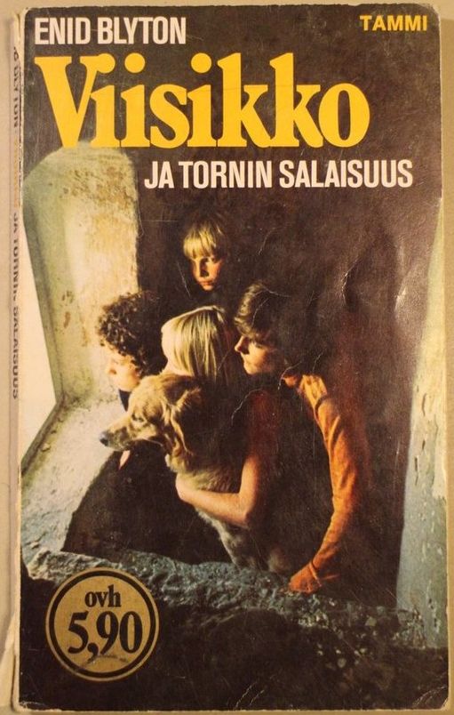 finnisches Buchcover: "Viisikko ja tornin salaisuus"