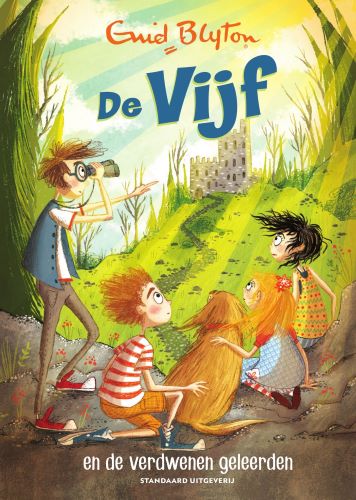 niederländisches Buchcover: "De Vijf en de verdwenen geleerden"