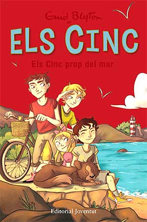 Catalan bookcover: "Els Cinc prop del mar"