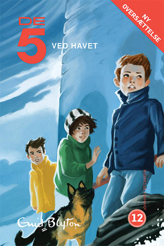 Danish bookcover: "De fem ved havet"
