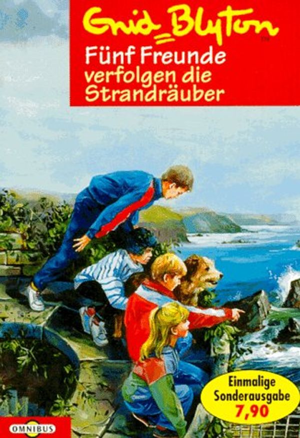 German bookcover: "Fünf Freunde verfolgen die Strandräuber"