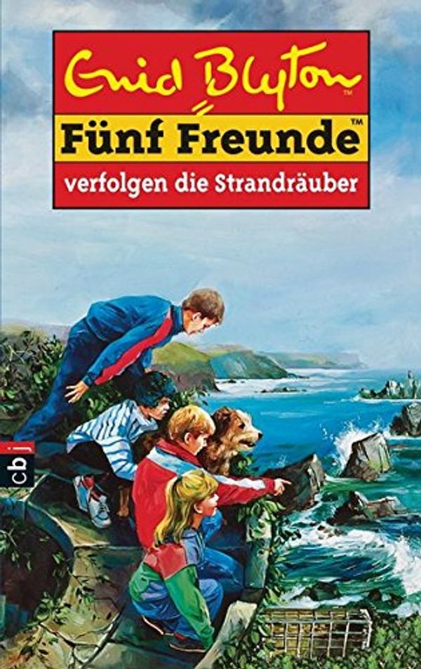 German bookcover: "Fünf Freunde verfolgen die Strandräuber"