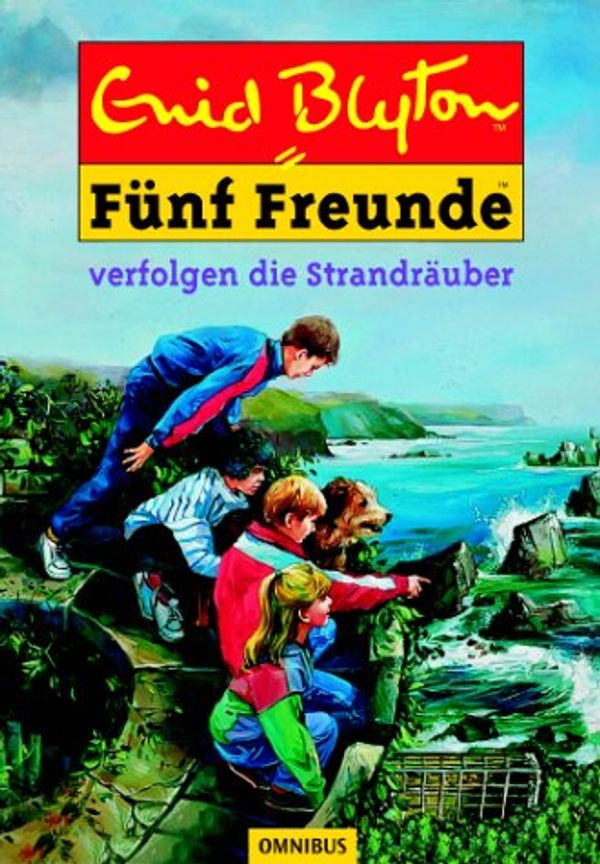 German bookcover: "Fünf Freunde verfolgen die Strandräuber"