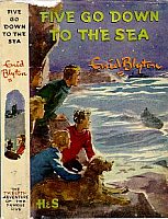 English bookcover: "Five go down to the sea"