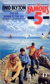 English bookcover: "Five go down to the sea"