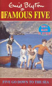 English bookcover: "Five go down to the sea"