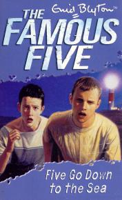 English bookcover: "Five go down to the sea"
