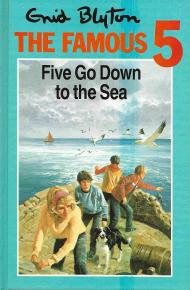 English bookcover: "Five go down to the sea"
