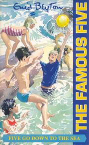 English bookcover: "Five go down to the sea"