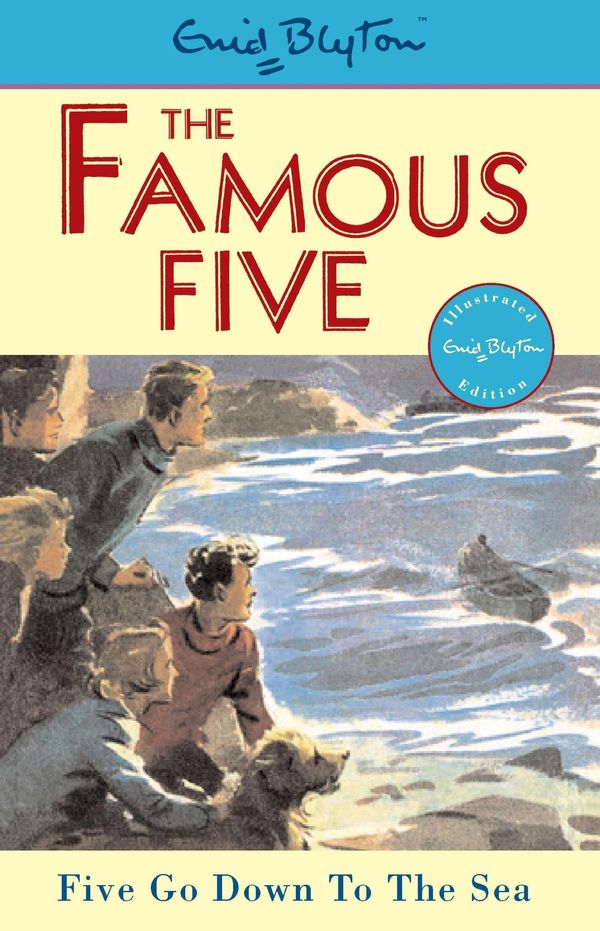 English bookcover: "Five go down to the sea"