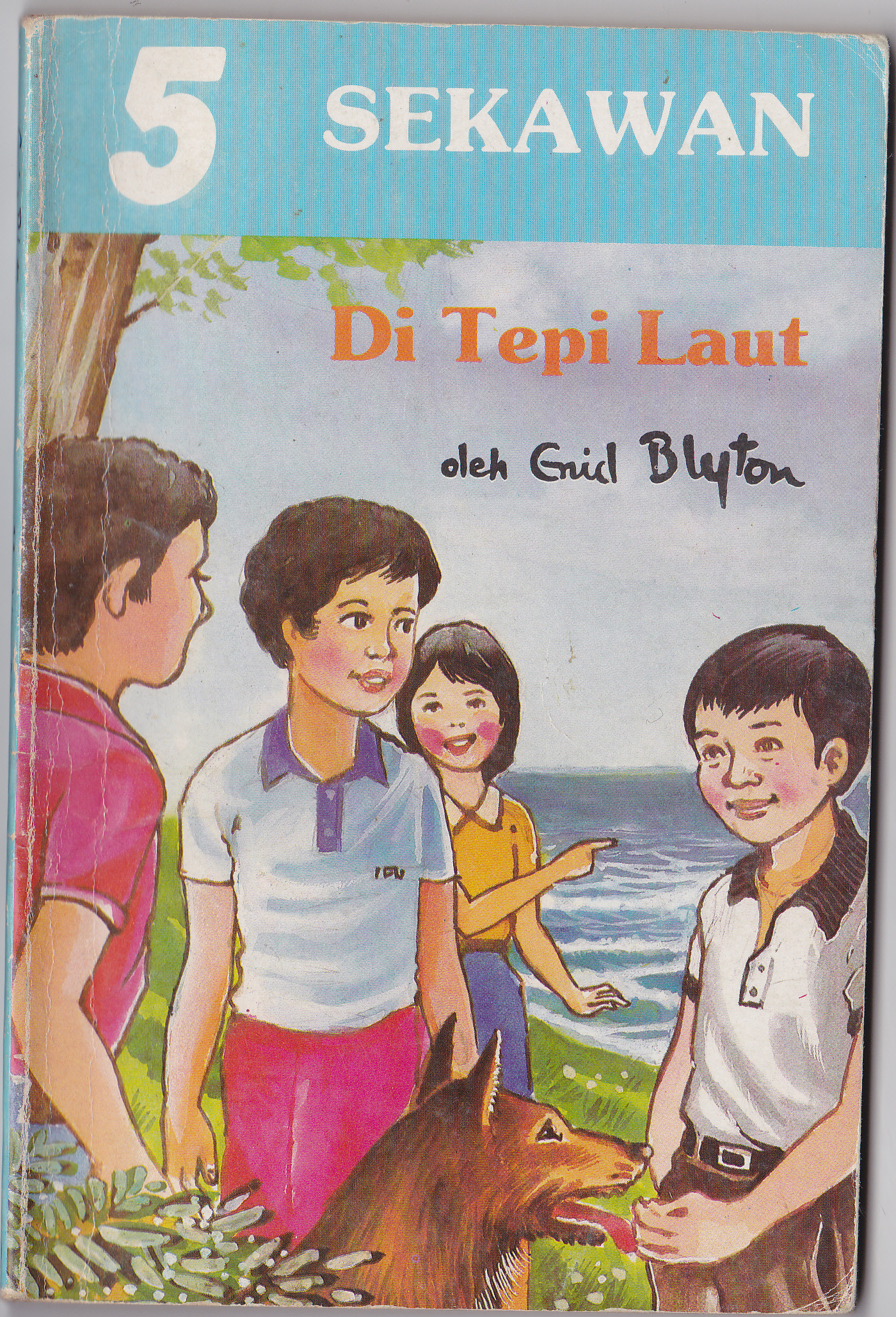 Malay bookcover: "5 Sekawan: Di Tepi Laut"