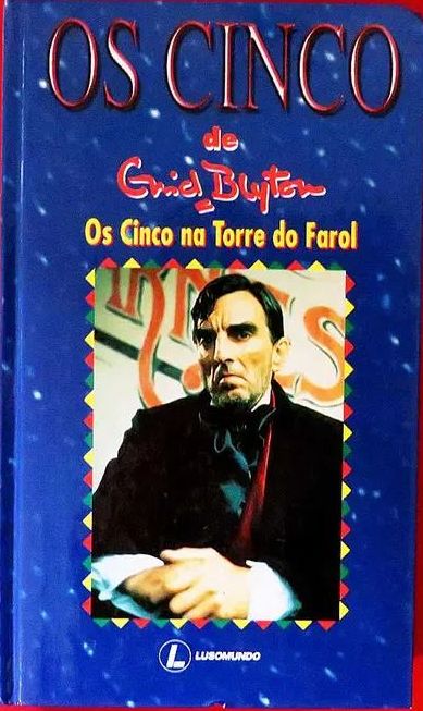 Portuguese bookcover: "Os Cinco na Torre do Farol / Os Cinco e a Luz Destruidora"