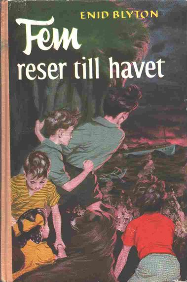 Swedish bookcover: "Fem reser till havet"