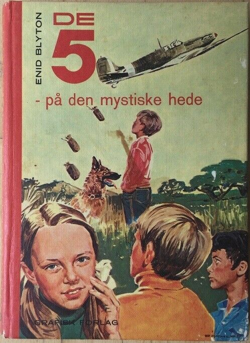 dänisches Buchcover: "De fem på den mystiske hede"