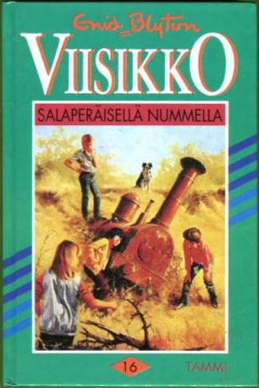 finnisches Buchcover: "Viisikko salaperäisellä nummella"
