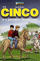 portugiesisches Buchcover: "Os Cinco na Planície Misteriosa / Os cinco no pântano misterioso"