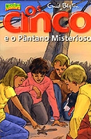 portugiesisches Buchcover: "Os Cinco na Planície Misteriosa / Os cinco no pântano misterioso"