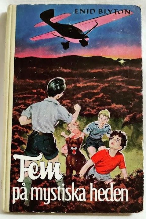 schwedisches Buchcover: "Fem på mystiska heden"