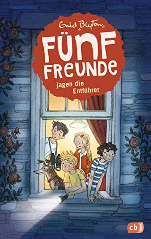 German bookcover: "Fünf Freunde jagen die Entführer"