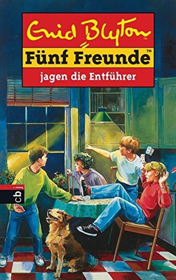 German bookcover: "Fünf Freunde jagen die Entführer"
