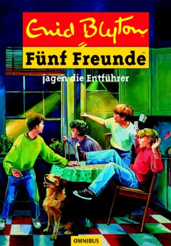 German bookcover: "Fünf Freunde jagen die Entführer"
