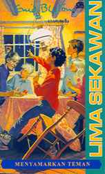 Indonesian bookcover: "Seri Lima Sekawan: Menyamarkan Teman"