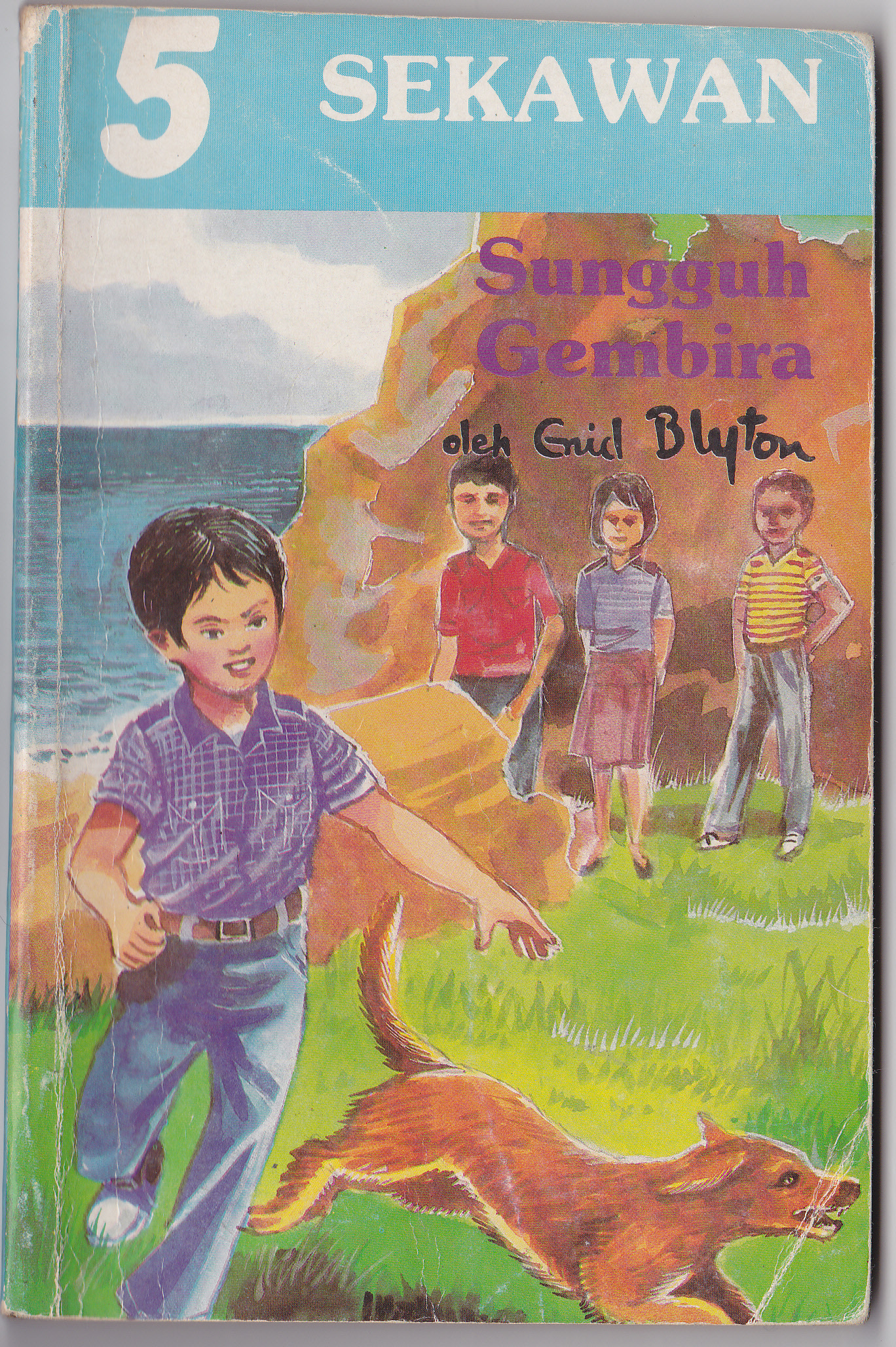 Malay bookcover: "5 Sekawan: Sungguh Gembira"