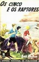 Portuguese bookcover: "Os Cinco e os Raptores / Os cinco numa aventura american"