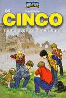 Portuguese bookcover: "Os Cinco e os Raptores / Os cinco numa aventura american"