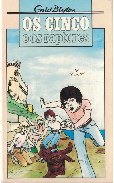 Portuguese bookcover: "Os Cinco e os Raptores / Os cinco numa aventura american"
