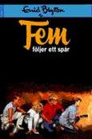 Swedish bookcover: "Fem följer ett spår"