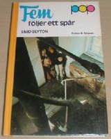 Swedish bookcover: "Fem följer ett spår"