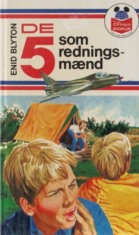 dänisches Buchcover: "De fem som redningsmænd / De 5 og de hemmelige fly"