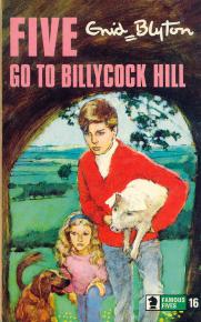 englisches Buchcover: "Five go to Billycock Hill"