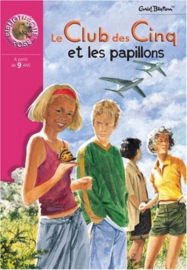 französisches Buchcover: "Le Club des Cinq et les papillons / Les Cinq contre les espions"