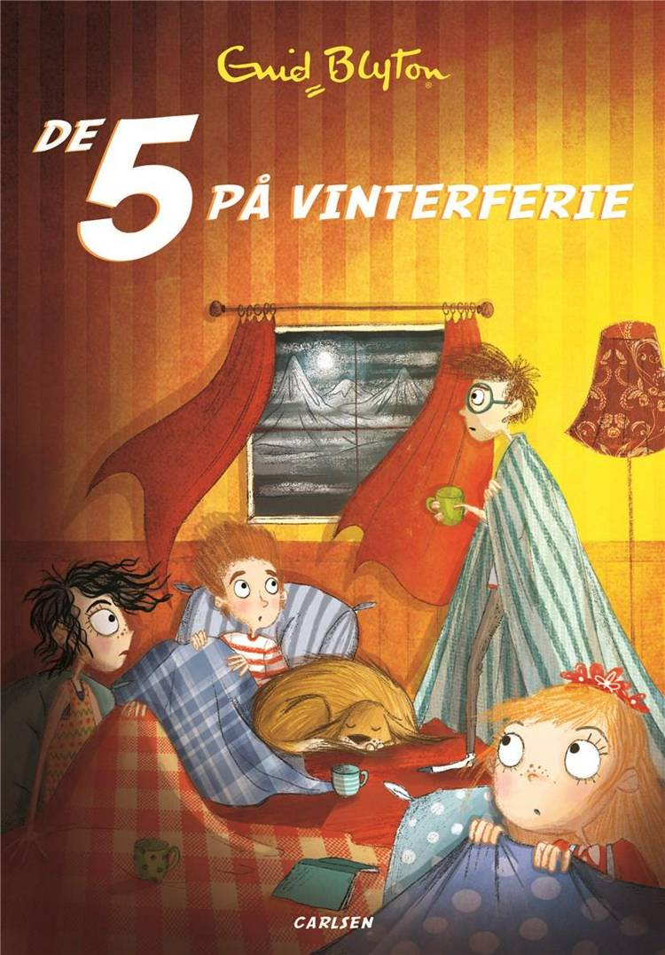 Danish bookcover: "De fem på vinterferie / De 5 på vinterferie"